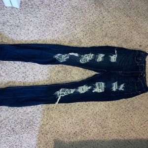 fashion nova highwaisted ripped jeans